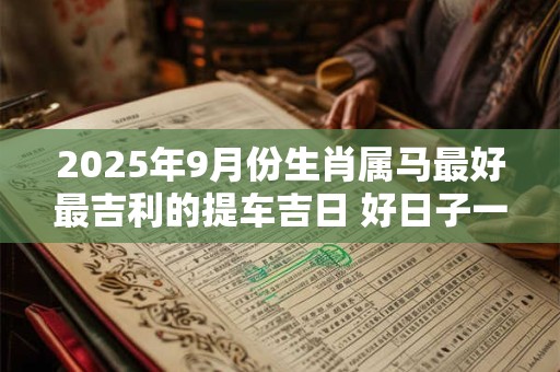 2025年9月份生肖属马最好最吉利的提车吉日 好日子一览表