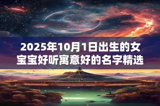 2026年10月1日出生的女宝宝好听寓意好的名字精选 2026年10月1日出生的女宝宝好听寓意好的名字精选