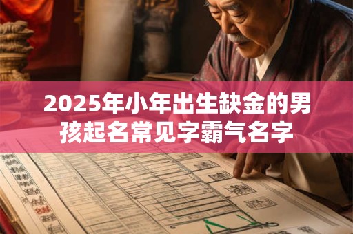 2025年小年出生缺金的男孩起名常见字霸气名字