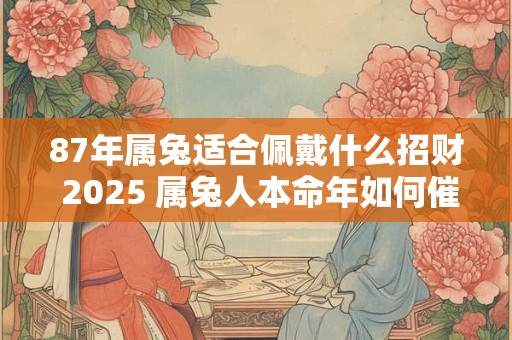 87年属兔适合佩戴什么招财 2025 属兔人本命年如何催旺财运