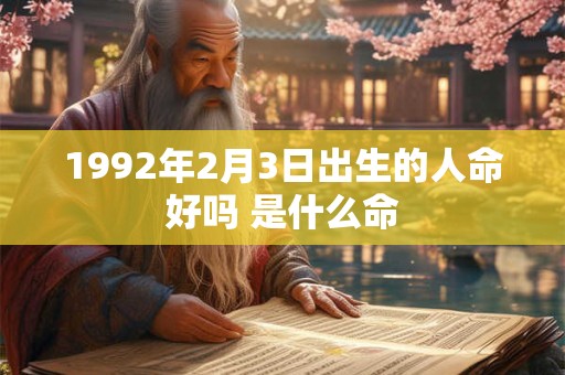1992年2月3日出生的人命好吗 是什么命