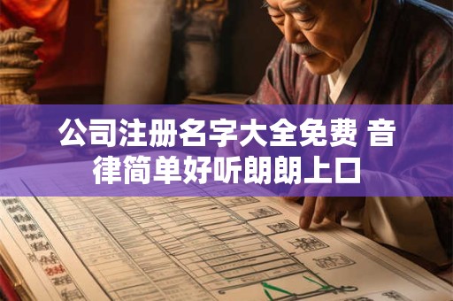 公司注册名字大全免费 音律简单好听朗朗上口