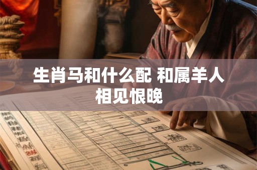 生肖马和什么配 和属羊人相见恨晚