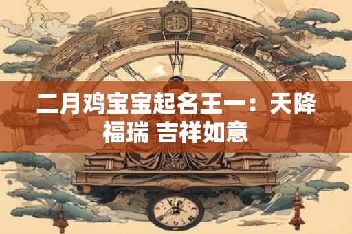 二月鸡宝宝起名王一：天降福瑞 吉祥如意