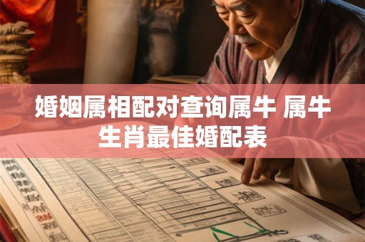 婚姻属相配对查询属牛 属牛生肖最佳婚配表