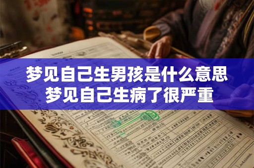 梦见自己生男孩是什么意思 梦见自己生病了很严重 梦见自己生男孩是什么意思 梦见自己生病了很严重