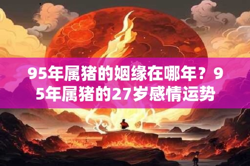 95年属猪的姻缘在哪年？95年属猪的27岁感情运势