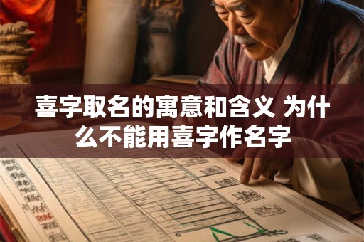 喜字取名的寓意和含义 为什么不能用喜字作名字