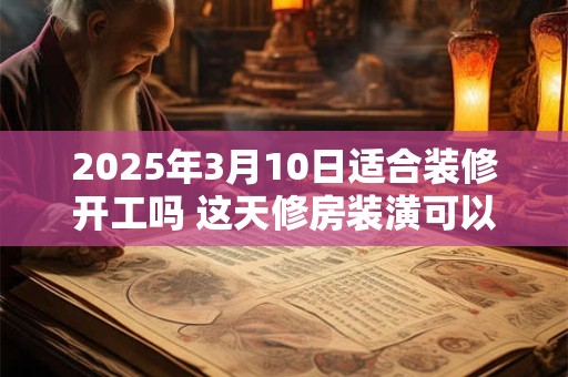 2025年3月10日适合装修开工吗 这天修房装潢可以吗