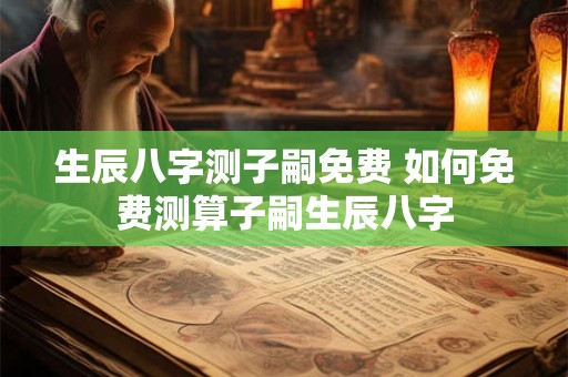 生辰八字测子嗣免费 如何免费测算子嗣生辰八字