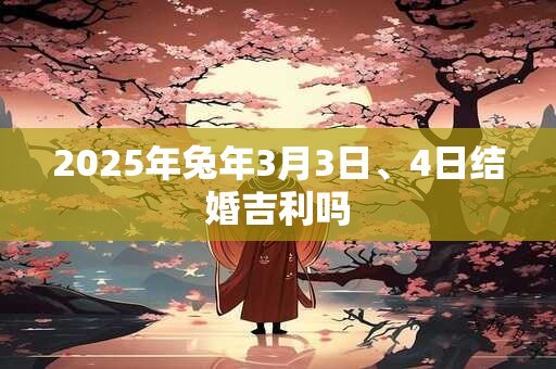 2025年兔年3月3日、4日结婚吉利吗