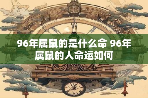 96年属鼠的是什么命 96年属鼠的人命运如何
