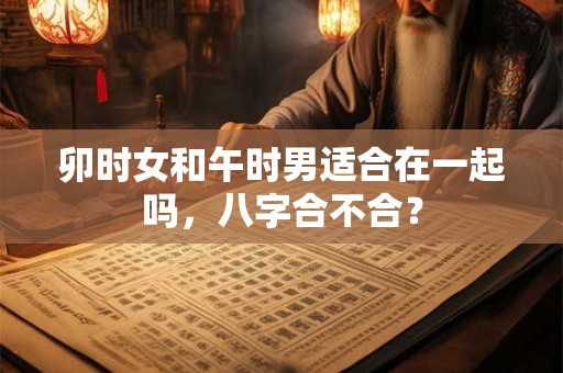 卯时女和午时男适合在一起吗，八字合不合？