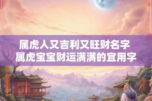 属虎人又吉利又旺财名字 属虎宝宝财运满满的宜用字推荐