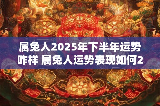 属兔人2025年下半年运势咋样 属兔人运势表现如何2025
