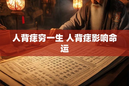 人背痣穷一生 人背痣影响命运