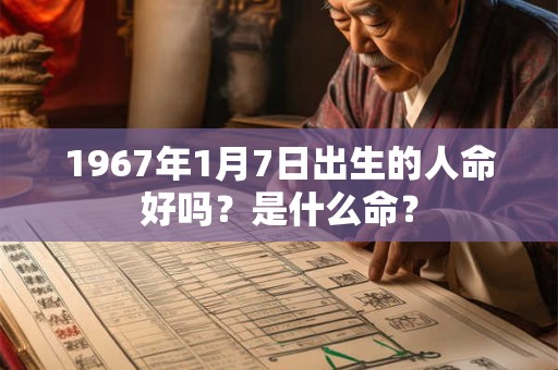 1967年1月7日出生的人命好吗？是什么命？