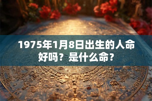 1975年1月8日出生的人命好吗？是什么命？