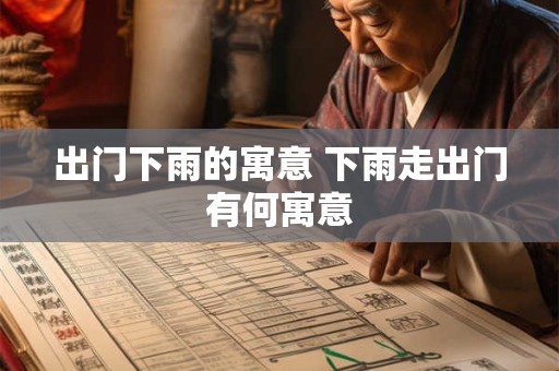 出门下雨的寓意 下雨走出门有何寓意