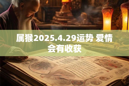 属猴2025.4.29运势 爱情会有收获
