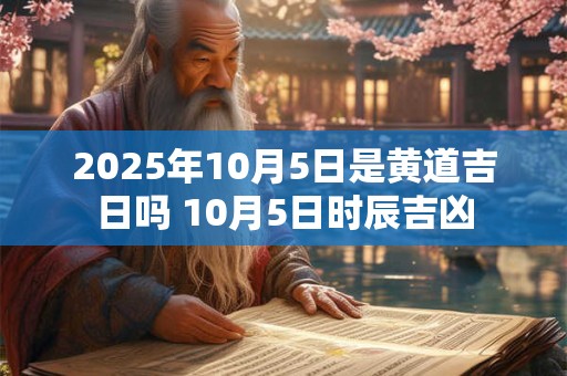 2025年10月5日是黄道吉日吗 10月5日时辰吉凶