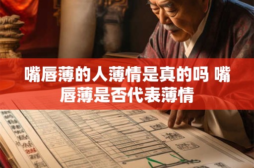 嘴唇薄的人薄情是真的吗 嘴唇薄是否代表薄情