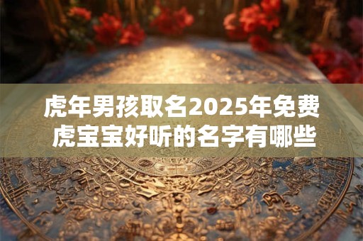 虎年男孩取名2025年免费 虎宝宝好听的名字有哪些