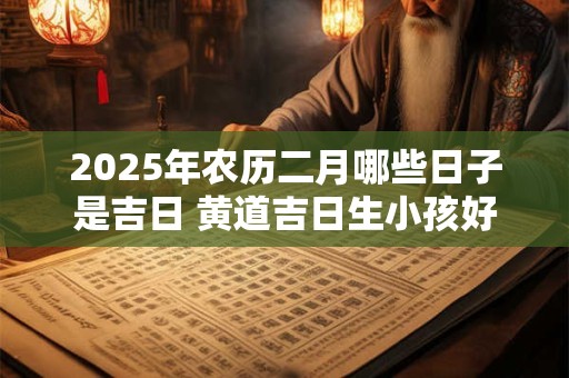 2025年农历二月哪些日子是吉日 黄道吉日生小孩好不好