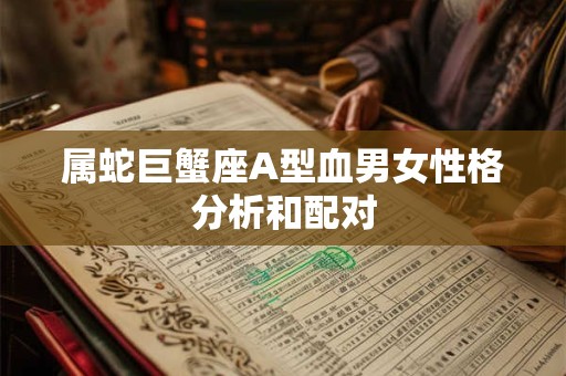 属蛇巨蟹座A型血男女性格分析和配对