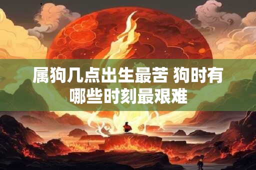 属狗几点出生最苦 狗时有哪些时刻最艰难