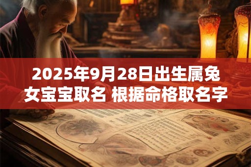 2025年9月28日出生属兔女宝宝取名 根据命格取名字
