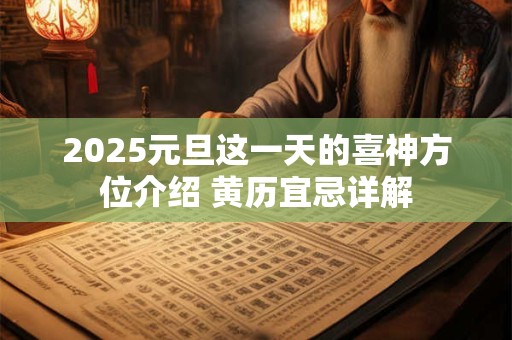 2025元旦这一天的喜神方位介绍 黄历宜忌详解
