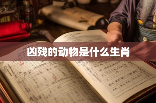 凶残的动物是什么生肖