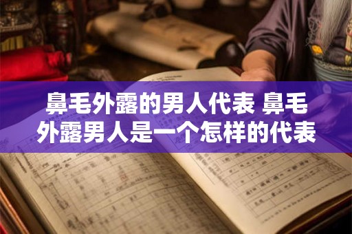 鼻毛外露的男人代表 鼻毛外露男人是一个怎样的代表