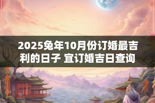 2025兔年10月份订婚最吉利的日子 宜订婚吉日查询