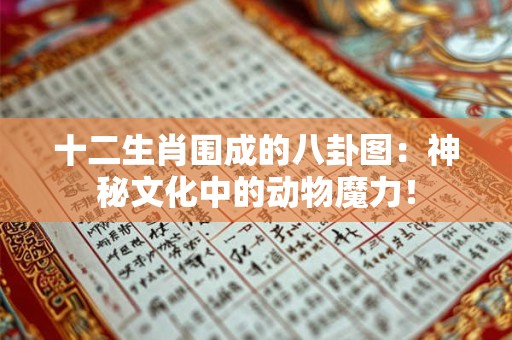十二生肖围成的八卦图：神秘文化中的动物魔力！