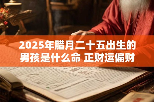 2025年腊月二十五出生的男孩是什么命 正财运偏财运旺盛