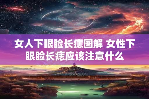 女人下眼睑长痣图解 女性下眼睑长痣应该注意什么