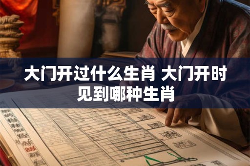 大门开过什么生肖 大门开时见到哪种生肖