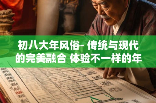 初八大年风俗- 传统与现代的完美融合 体验不一样的年味！