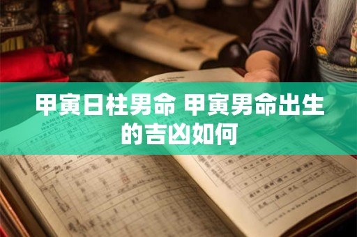 甲寅日柱男命 甲寅男命出生的吉凶如何