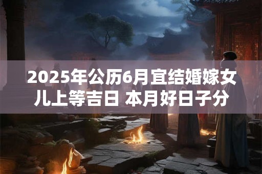 2025年公历6月宜结婚嫁女儿上等吉日 本月好日子分析