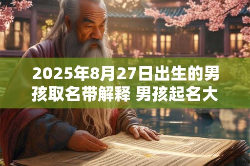 2025年8月27日出生的男孩取名带解释 男孩起名大全 2025年8月27日出生的男孩取名带解释 男孩起名大全