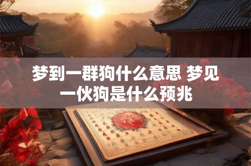 梦到一群狗什么意思 梦见一伙狗是什么预兆