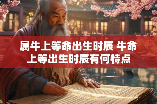 属牛上等命出生时辰 牛命上等出生时辰有何特点