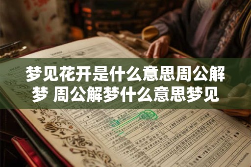 梦见花开是什么意思周公解梦 周公解梦什么意思梦见花开