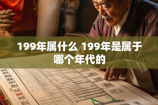 199年属什么 199年是属于哪个年代的 199年属什么 199年是属于哪个年代的