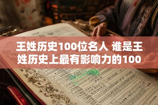 王姓历史100位名人 谁是王姓历史上最有影响力的100位名人