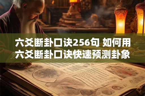 六爻断卦口诀256句 如何用六爻断卦口诀快速预测卦象