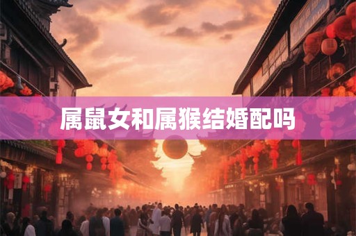 属鼠女和属猴结婚配吗